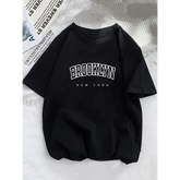 Women Brooklyn Letter Print T Shirt Girl Graphic Harajuku 2023 Streewear Clothes Causal Female Y2K Tops Tee