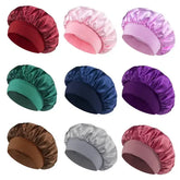 Women Satin Bonnet Hair Bonnet Satin Wide-Brimmed Sleeping Hair Care