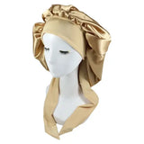 Women Satin Solid Sleeping Hat Night Sleep Cap Hair Care Bonnet Nightcap For Women Men Unisex Cap Bonnet De Nuit Shower
