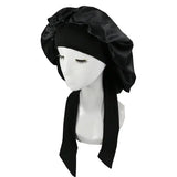 Women Satin Solid Sleeping Hat Night Sleep Cap Hair Care Bonnet Nightcap For Women Men Unisex Cap Bonnet De Nuit Shower