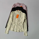 Women’s Slim-Fit Zip Sports Jacket: Long-Sleeve Yoga Cardigan & Running Fitness Top