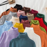 Women’s Turtleneck Knit Sweater – Soft Cashmere Feel Basic Pullover for Autumn & Winter