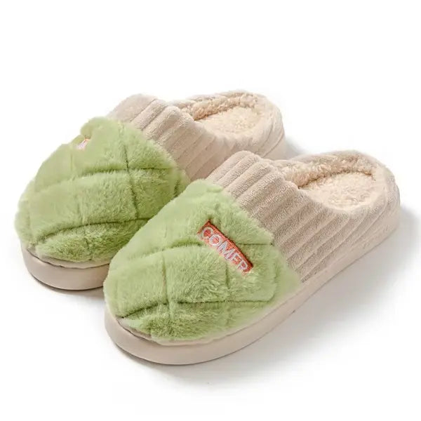 Women’s Indoor Winter Casual Home Slippers with Soft EVA Insole - WHITE / 40-41
