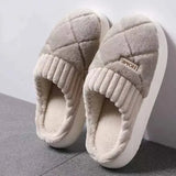 Women’s Indoor Winter Casual Home Slippers with Soft EVA Insole - WHITE / 40-41