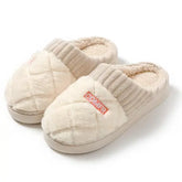Women’s Indoor Winter Casual Home Slippers with Soft EVA Insole - WHITE / 40-41
