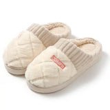 Women’s Indoor Winter Casual Home Slippers with Soft EVA Insole - WHITE / 40-41