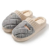 Women’s Indoor Winter Casual Home Slippers with Soft EVA Insole - WHITE / 40-41