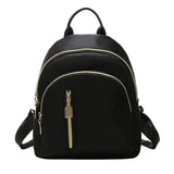 Women’s Multi-Function Fashion Girl Oxford Daypack Travel Cute Mini Backpack Men Shoulder Bag Black Purse Hot - Black