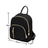Women’s Multi-Function Fashion Girl Oxford Daypack Travel Cute Mini Backpack Men Shoulder Bag Black Purse Hot