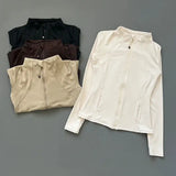 Womens Polyester Spandex Jacket Full Sleeve Knit Autumn