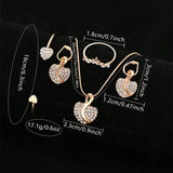 Elegant Women Quartz Watch with Alloy Band Buckle Jewelry Set - Gold