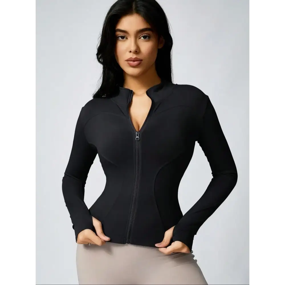 Womens Quick Dry Golf Jacket - black / S