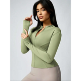 Womens Quick Dry Golf Jacket - green / L