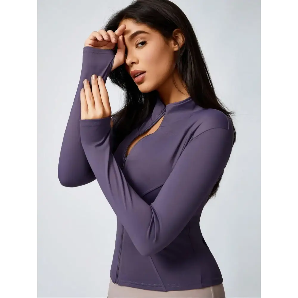 Womens Quick Dry Golf Jacket - PURPLE / M