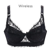 Women’s Sexy Lace Wireless Push Up Bra Sexy Wire Free Bras For Women Plus Size 75-105 B C D Thin Cup Bralette Lingerie