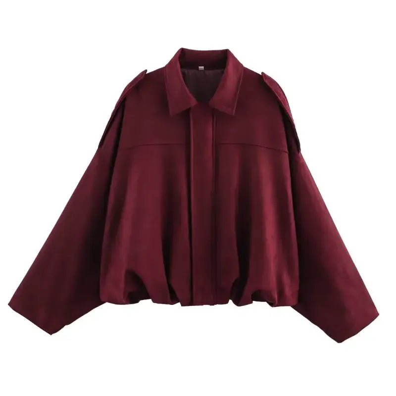 Women’s Spring Tatting Jacket - Burgundy / S