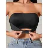 Women’s Strapless No Padding Seamless Front Button Bra Comfortable Smooth Underwear