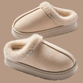Women’s Winter Slippers Non-Slip Indoor House Shoes Plush Fleece Lined Warm Cotton Slippers with Soft Sole for Home