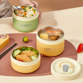 Portable 304 Stainless Steel Thermal Lunch Box Stackable Insulated Bento Box for Kids