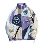 Y2K American Hip Hop Baseball Jacket – Retro Letter Stitching Oversized Streetwear for Men & Women