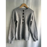 Y2K Gray V-Neck Sweater for Women – Autumn Winter Slim Fit Knitted Pullover