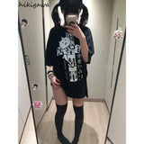 Y2K Women Clothing Cotton Cartoon Print Oversized T Shirt