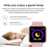 Y68 Smart Watch Men Women Heart Rate Oxygen Blood Pressure Monitoring Multi-Function Sleep Monitoring Smartwatch
