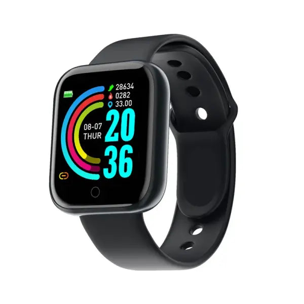 Y68 Smart Watch Men Women Heart Rate Oxygen Blood Pressure Monitoring Multi-Function Sleep Monitoring Smartwatch