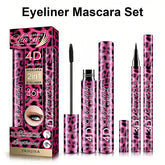 YANQINA Liquid Eyeliner Pencil 4D Waterproof Mascara Set Cosmetics Eye Liner Thick Curling Mascara Eyebrow Pencil Eyes