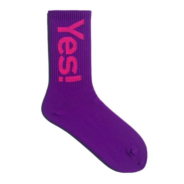Men Casual Middle Tube Knit Crew High-concerned chemical Free Socks - Purple / 26 (38-42)