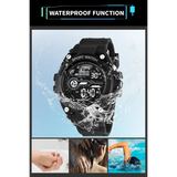 Men s Sports Watch LED Digital Alarm Clock Waterproof Silicone