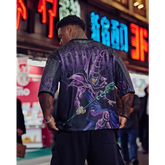 Young American oversized T-shirt summer new casual sports fitness quick drying breathable printed large mesh short