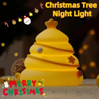 USB Rechargeable Christmas Tree Silicone Night Light Table Lamp - 500mah / Christmas Tree Warm Light