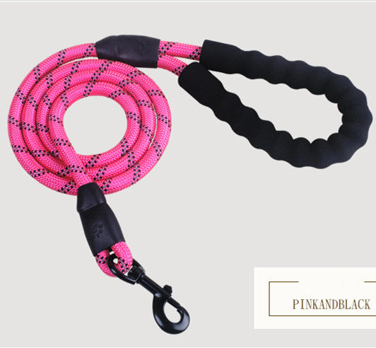 Reflective Dog Leash Nylon Pet Dog Leash Rope For Small Medium Large Dogs Walking Training Pet Suppiles - Pink