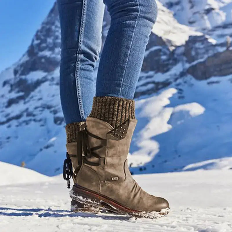 Women Winter Boots Mid-Calf Snow Boots