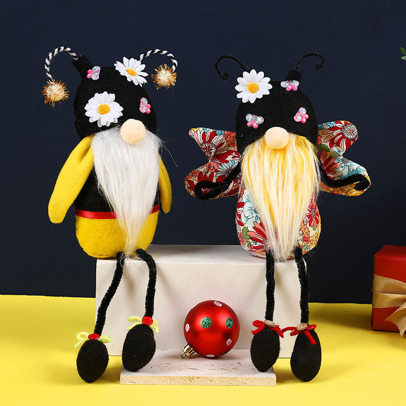 Bee Festival Flower Butterfly Long Legs Faceless Doll - Hair Remover
