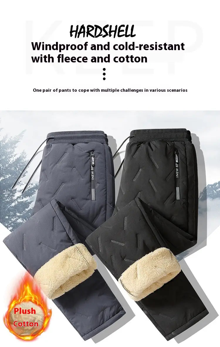 Men’s Winter Fleece Sweatpants with Warm Waterproof Thermal Design