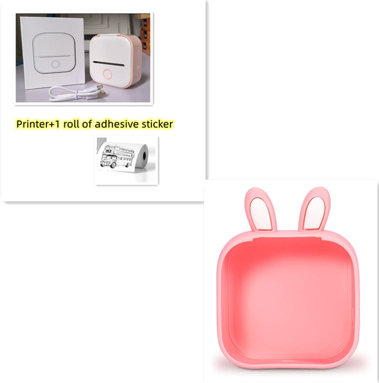 Phomemo T02 Portable Bluetooth Thermal Label Printer - Pink SetD / USB