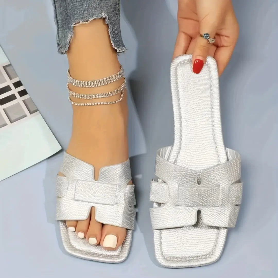 Square Toe Sandals - Stylish Flat Summer Footwear for Women