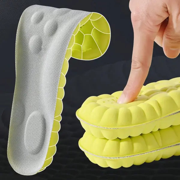 Latex Sport Insoles Arch Support Breathable Shock Absorption Shoe Pads - 1pair-Green / EU37-38