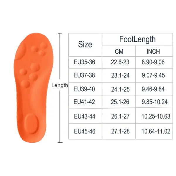 Latex Sport Insoles Arch Support Breathable Shock Absorption Shoe Pads