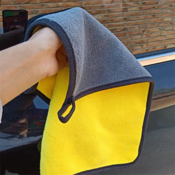 1/2/6pcs Microfiber Cleaning Towel Thicken Soft Drying Cloth Car Body Washing Towels Double Layer Clean Rags Car
