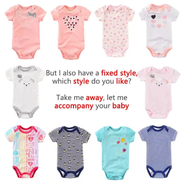 Baby Bodysuit 0–12M – Soft Summer Newborn Romper for Boys & Girls (1–2 Pack)