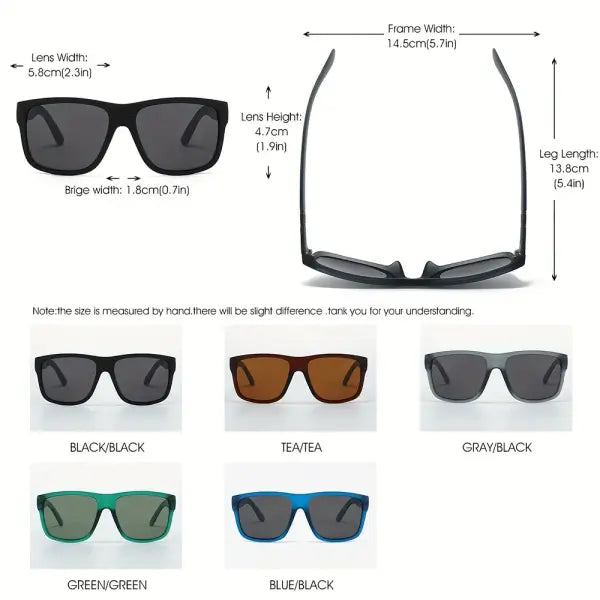 2pcs polarized sunglasses for men (polycarbonate) – fashionable eyewear type
