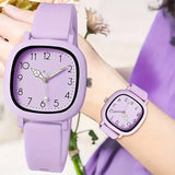 10PCS Fashion Silicone Band Women Quartz Watches Set with Arabic Dial