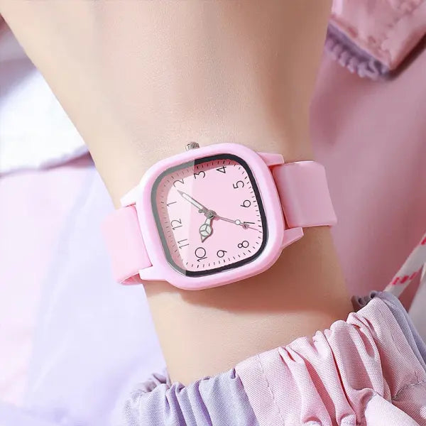 10PCS Fashion Silicone Band Women Quartz Watches Set with Arabic Dial