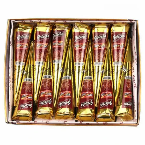 12pcs Henna Brown Black Red Henna Temporary Tattoo Ink Set - 12pcs red