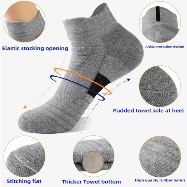 1/3 Pairs Anti-slip Football Socks Men Cotton Sock Short Long Tube Soccer Basketball Sport Socks Breathable Deodorous