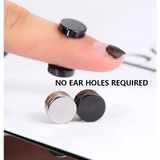 6MM Crystal Magnetic Stud Earrings – Non-Piercing Stainless Steel Punk Zircon 1–3 Pairs for Men