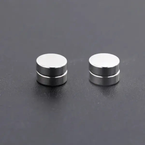 6MM Crystal Magnetic Stud Earrings – Non-Piercing Stainless Steel Punk Zircon 1–3 Pairs for Men